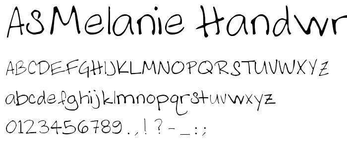 AS Melanie Handwritting police